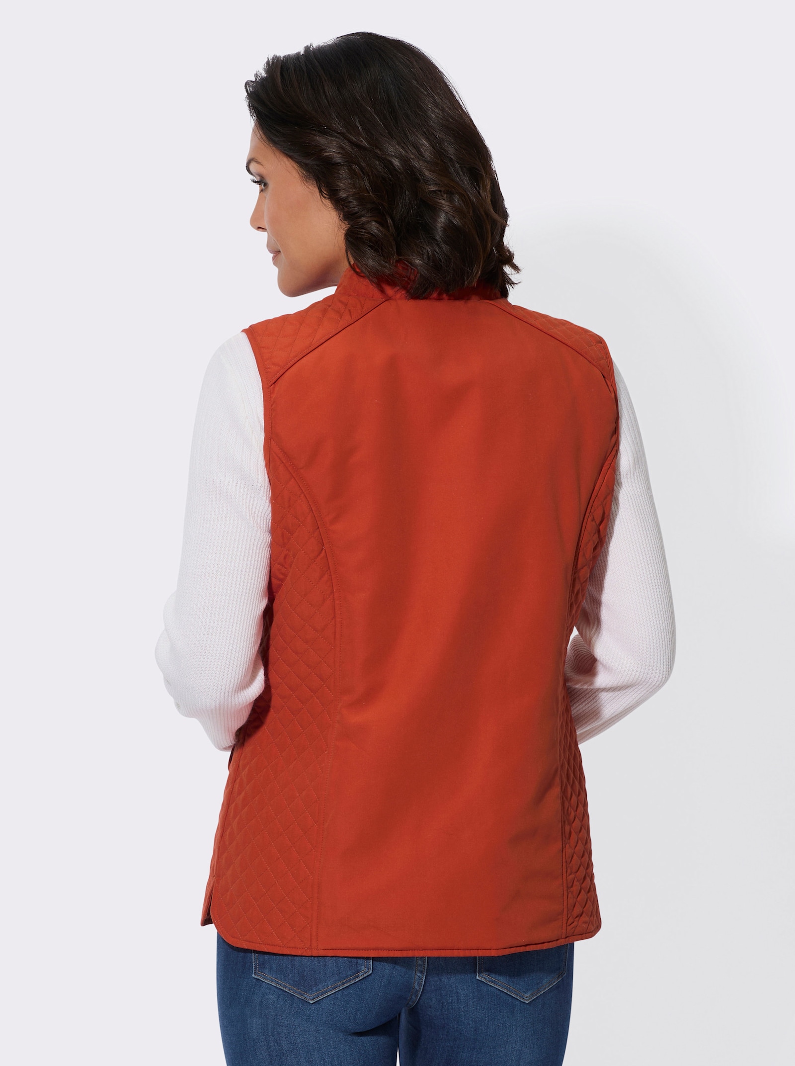Weste mit Innentasche - rostrot