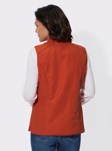 Weste mit Innentasche - rostrot