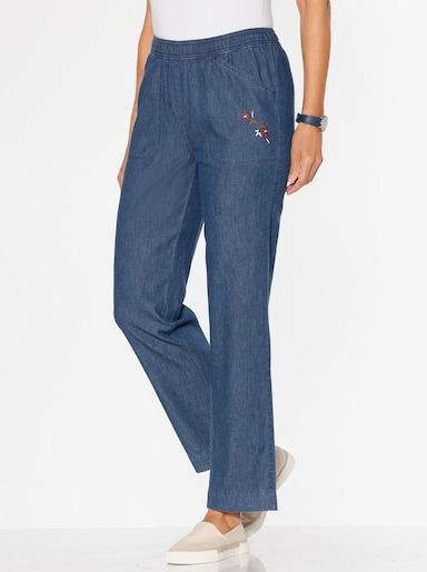 Schlupfjeans - blue-stone-washed