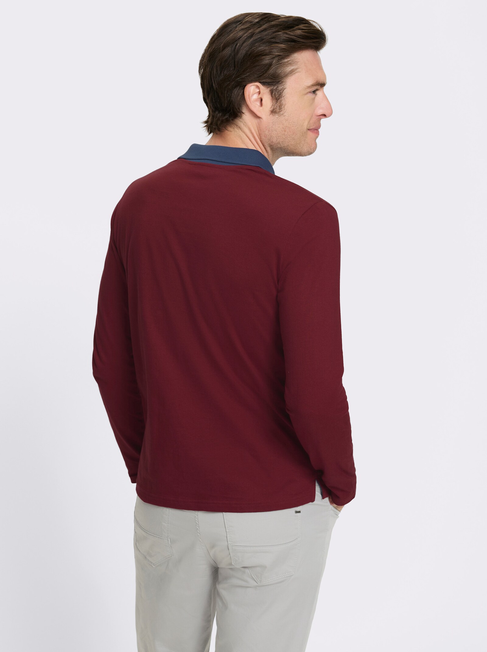Catamaran Langarm-Poloshirt - bordeaux