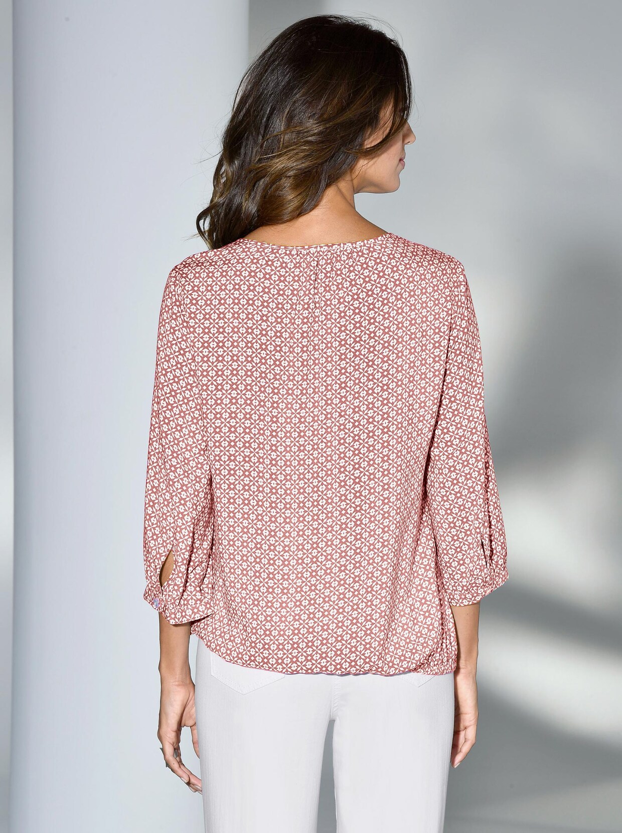 Comfortabele blouse - langoustine geprint