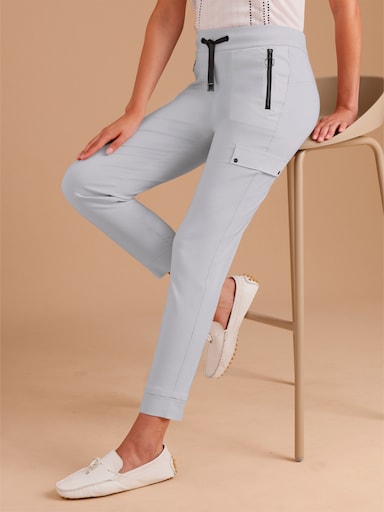CREATION L PREMIUM Jogg Pants mit innenliegendem Dehnbund - hellgrau