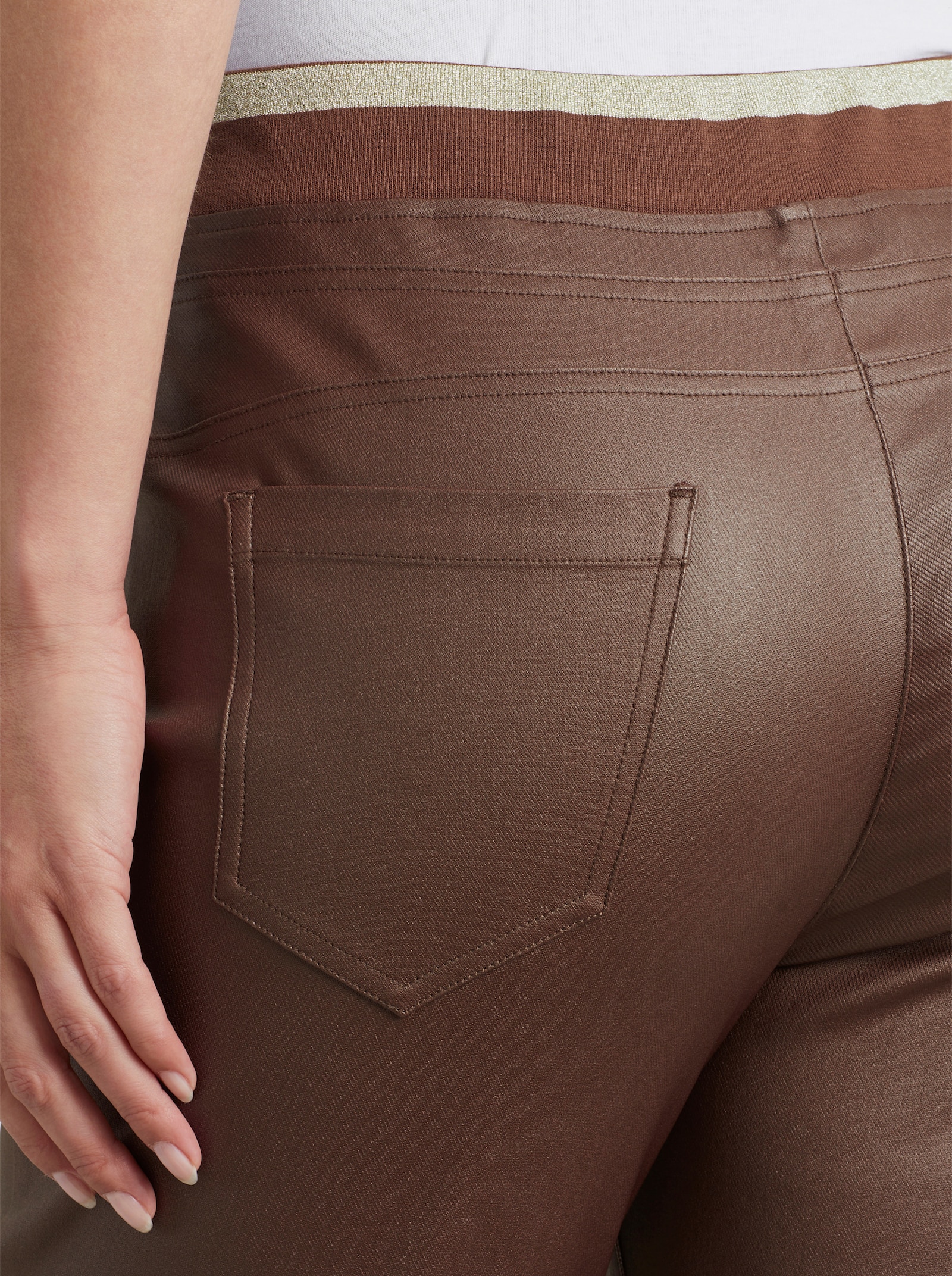 heine Schlupfhose mit Beschichtung - schoko