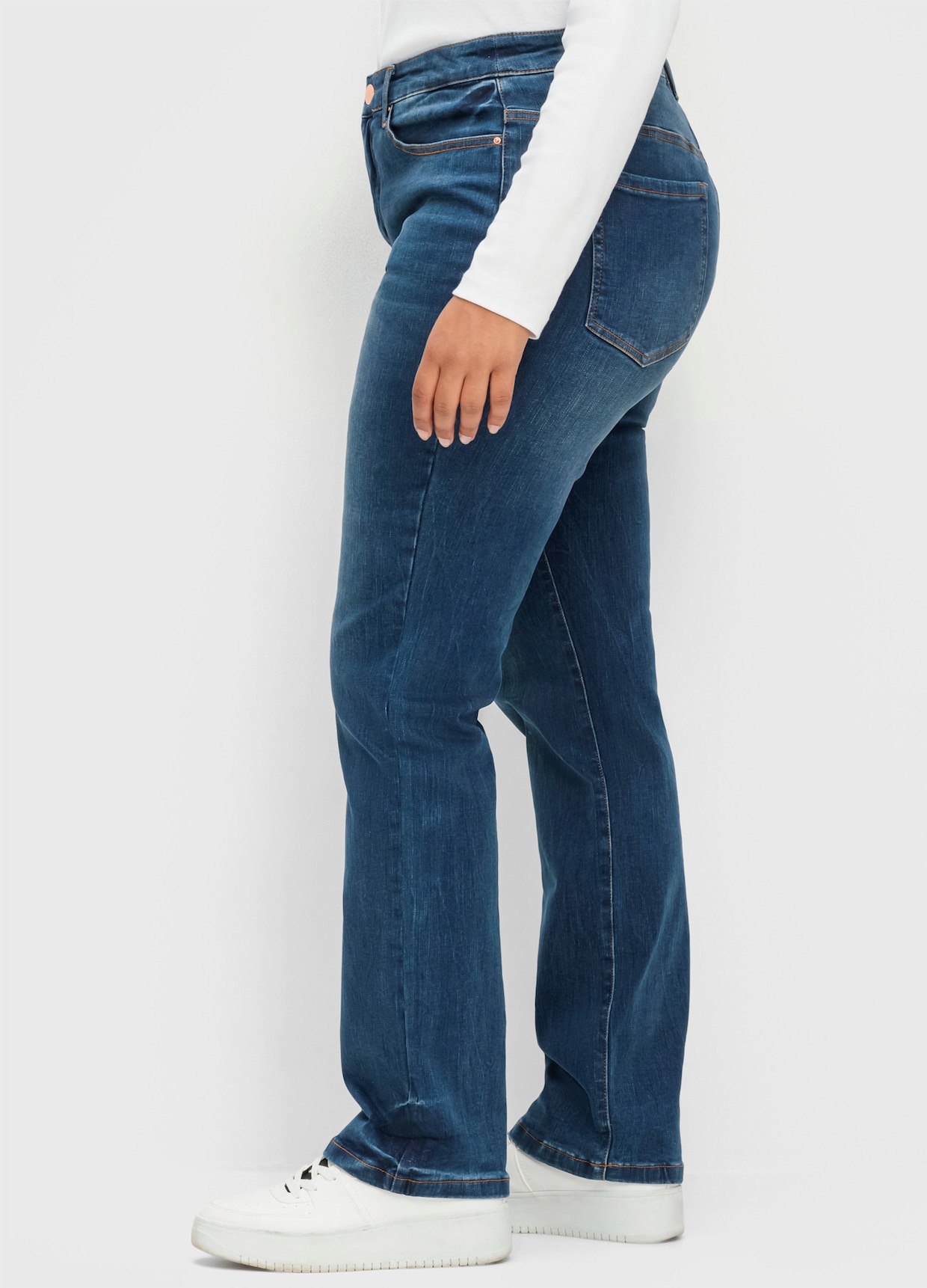 sheego Gerade Jeans - dark blue denim