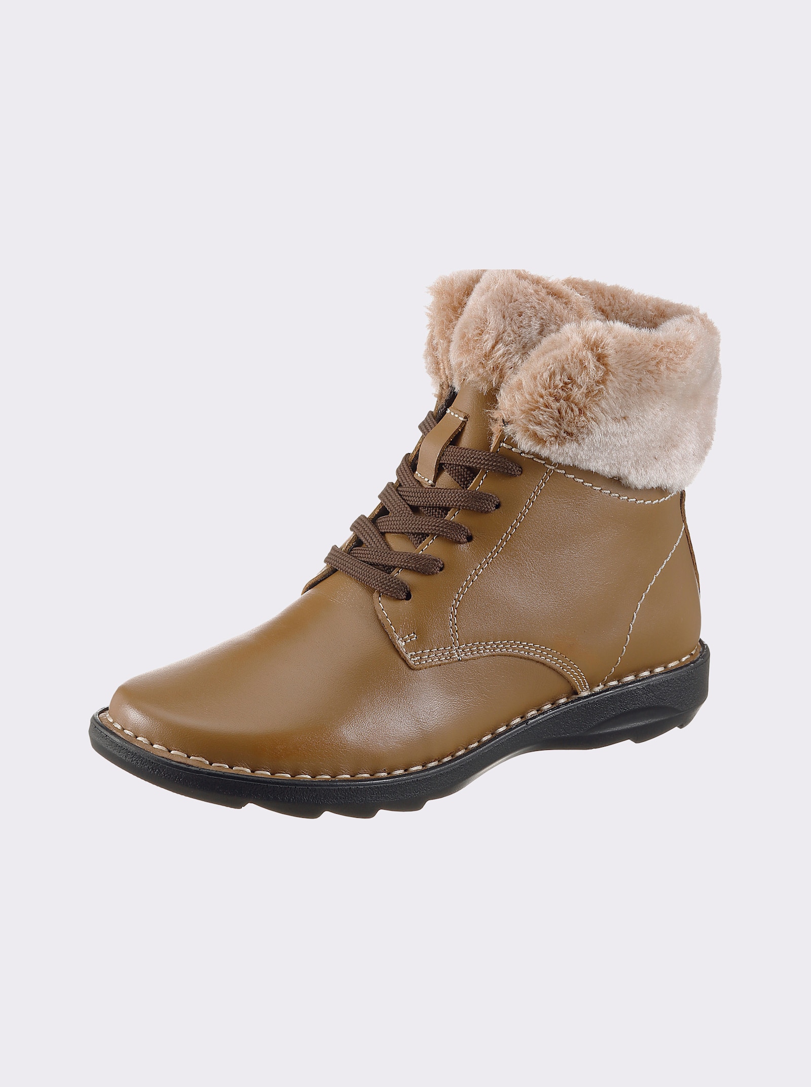 airsoft modern+ Stiefelette mit Futter - camel