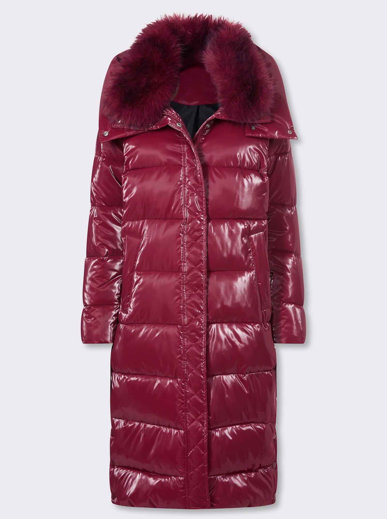 heine Steppmantel mit Seitenschlitzen - bordeaux