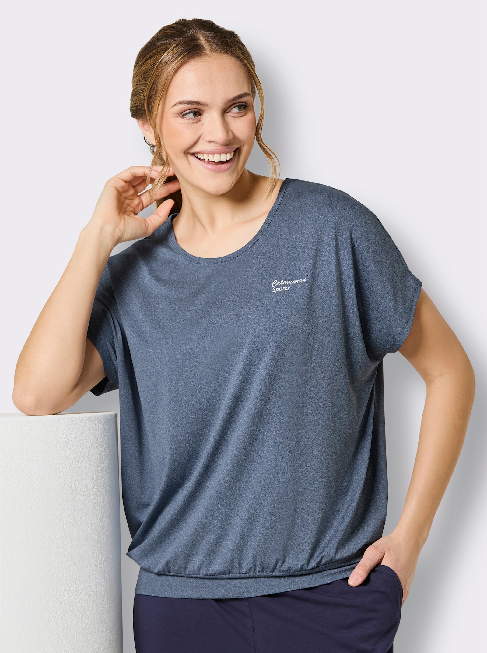 Catamaran Sports Funktionsshirt , atmungsaktiv und schnell trocknend - dunkelblau-meliert