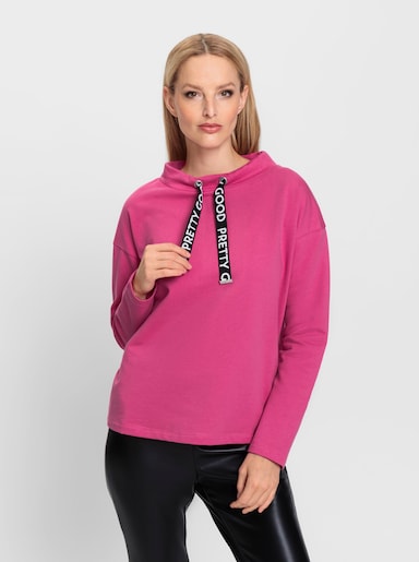 heine Sweatshirt, van binnen warm opgeruwd - fuchsia