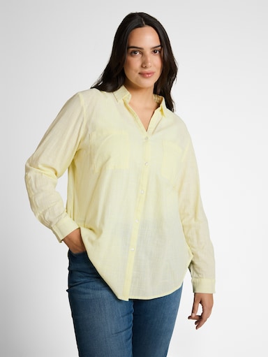 Shirtbluse - soft lemon