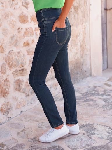 Jeans mit seitlichem Reißverschluss - blue-stone-washed