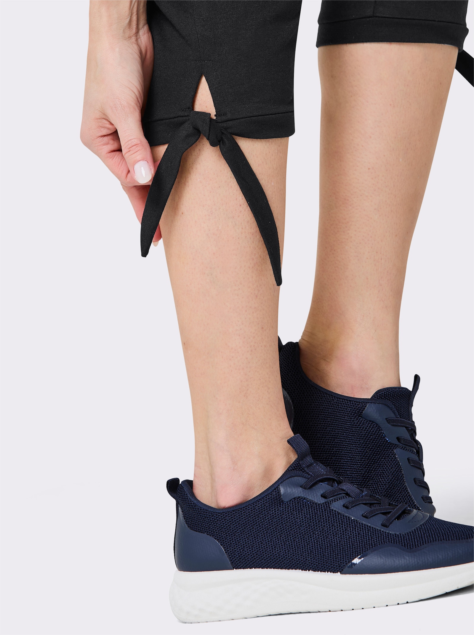 Catamaran Sports Vrijetijdsbroek met lus op de pijpzoom - zwart