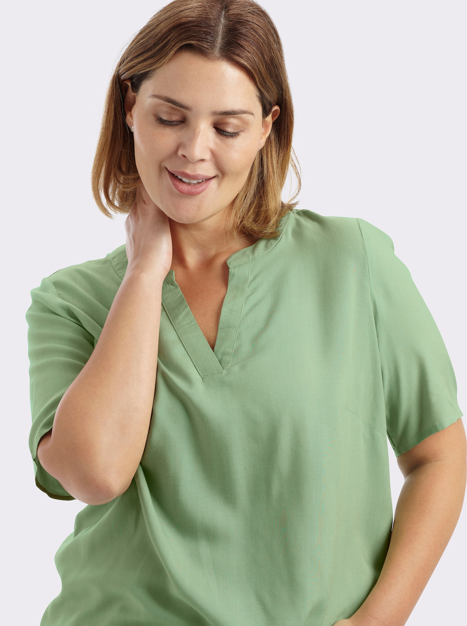 sheego Tunika mit Gummizugbund - eucalyptus