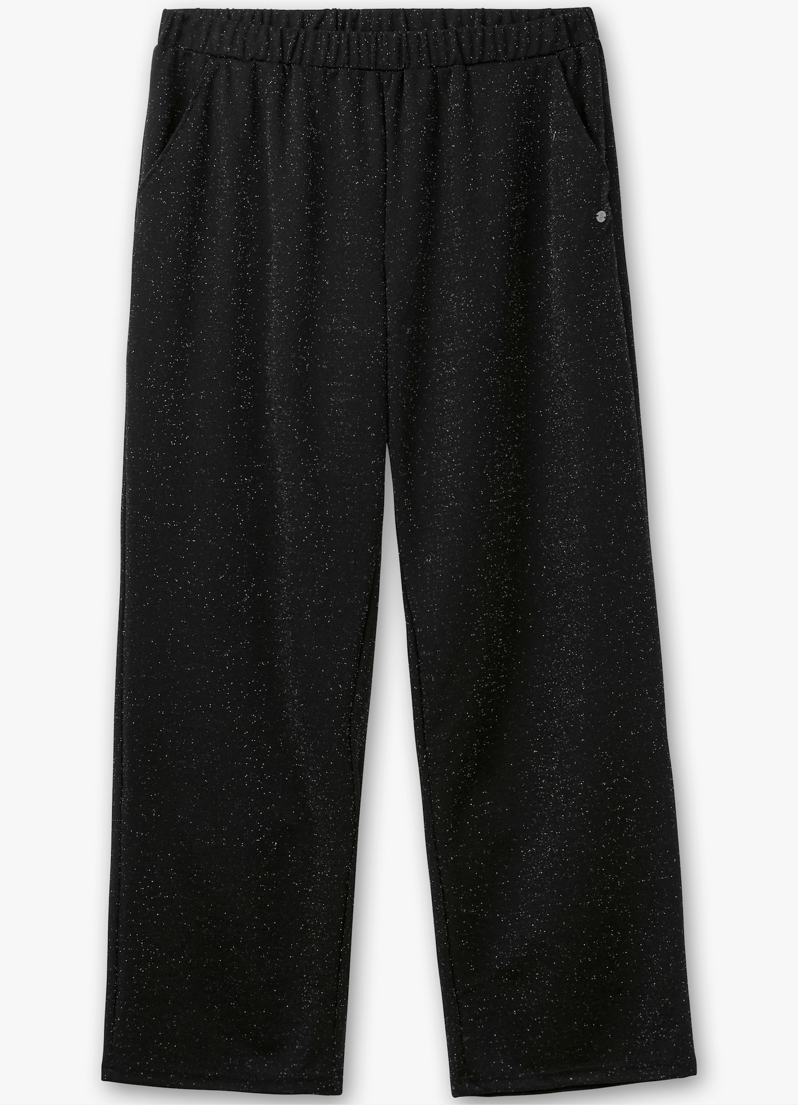 sheego Stoffhose mit weitem Bein - schwarz