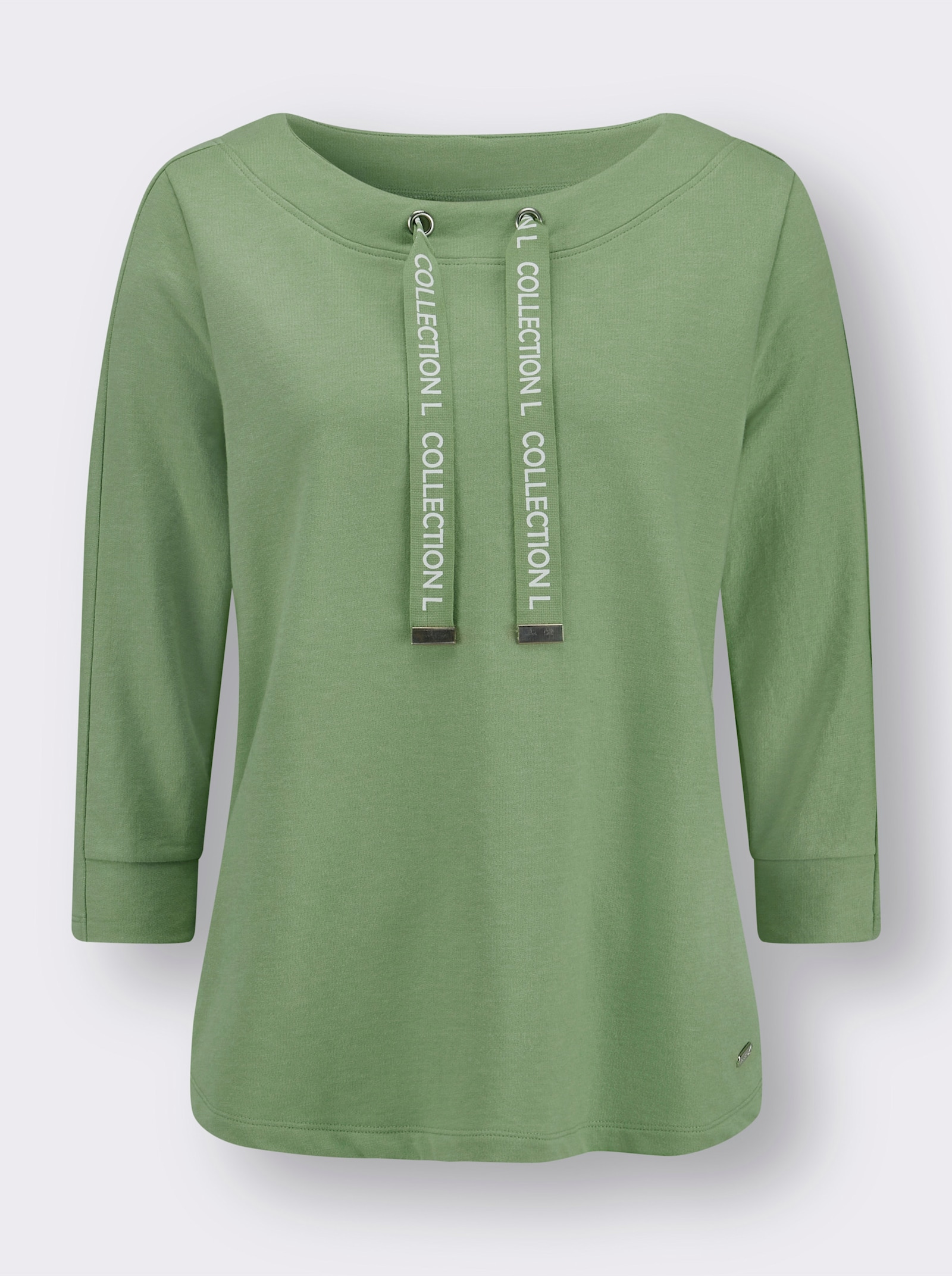 Sweatshirt med 3/4-ärmar - eukalyptus