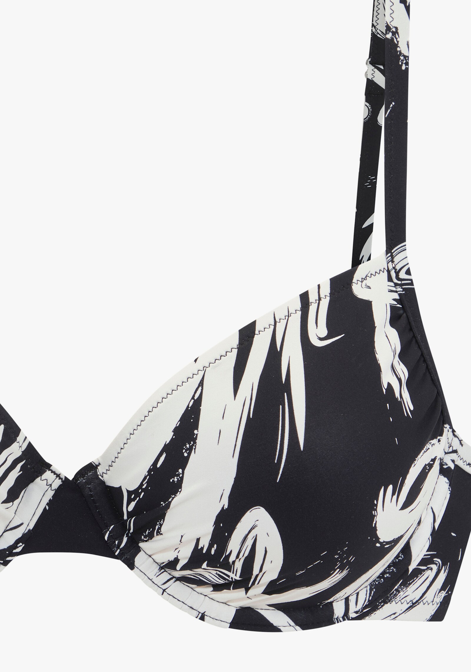 French Connection Bügel-Bikini - schwarz-creme bedruckt