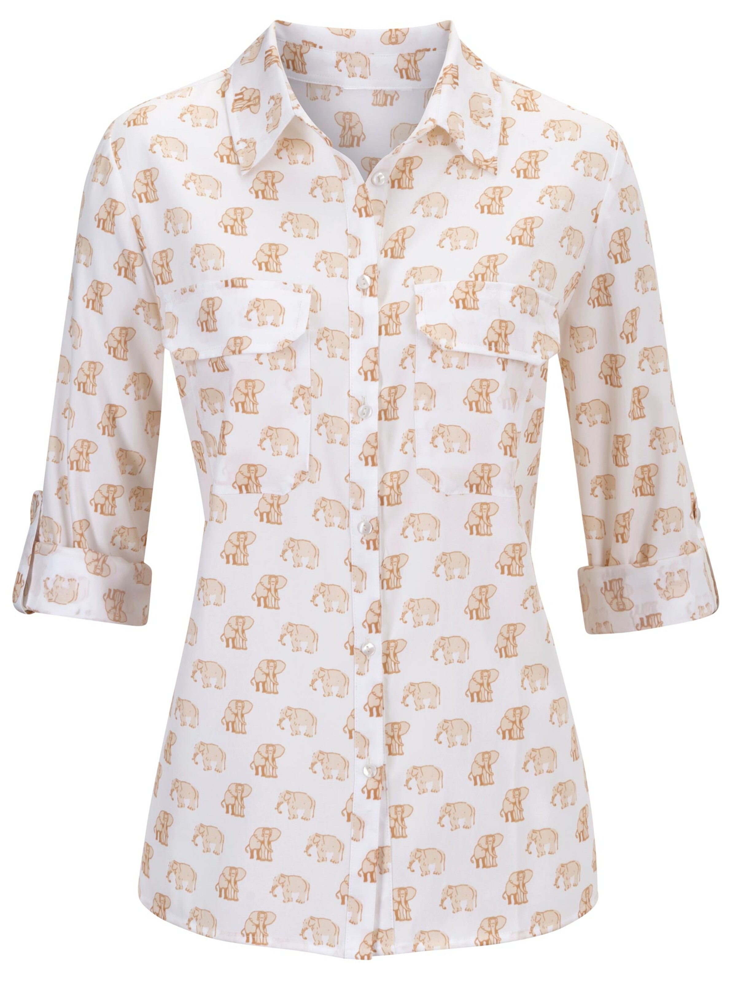 Bluse - weiß-bedruckt