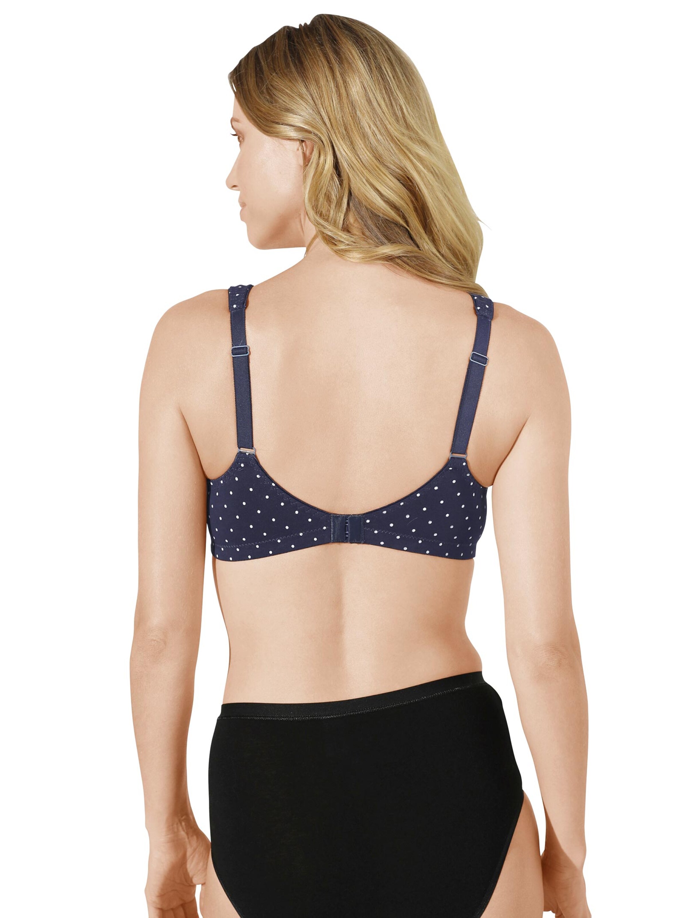 wäschepur BH ohne Bügel - weiß + marine