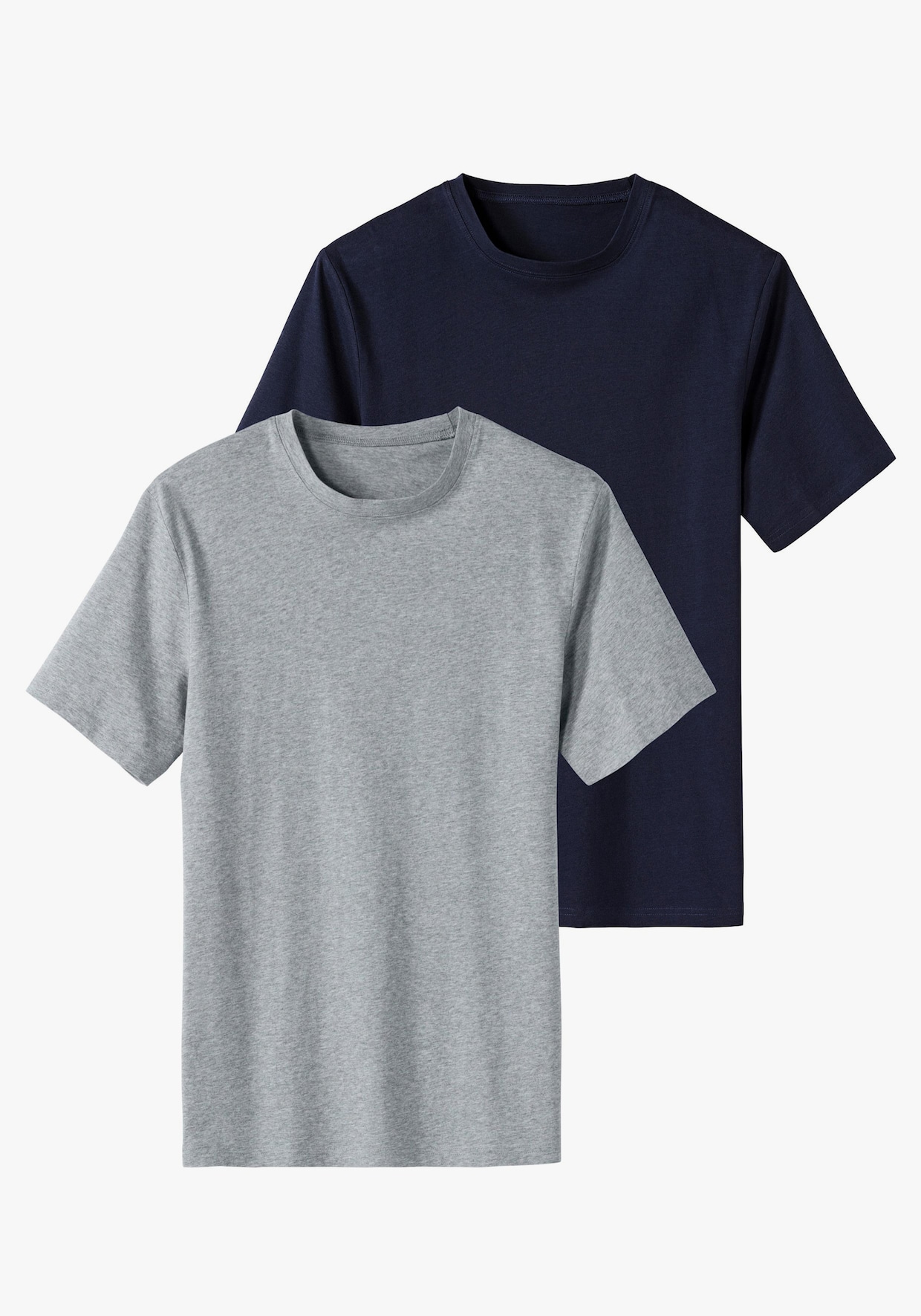 T-Shirt - grau-meliert, navy