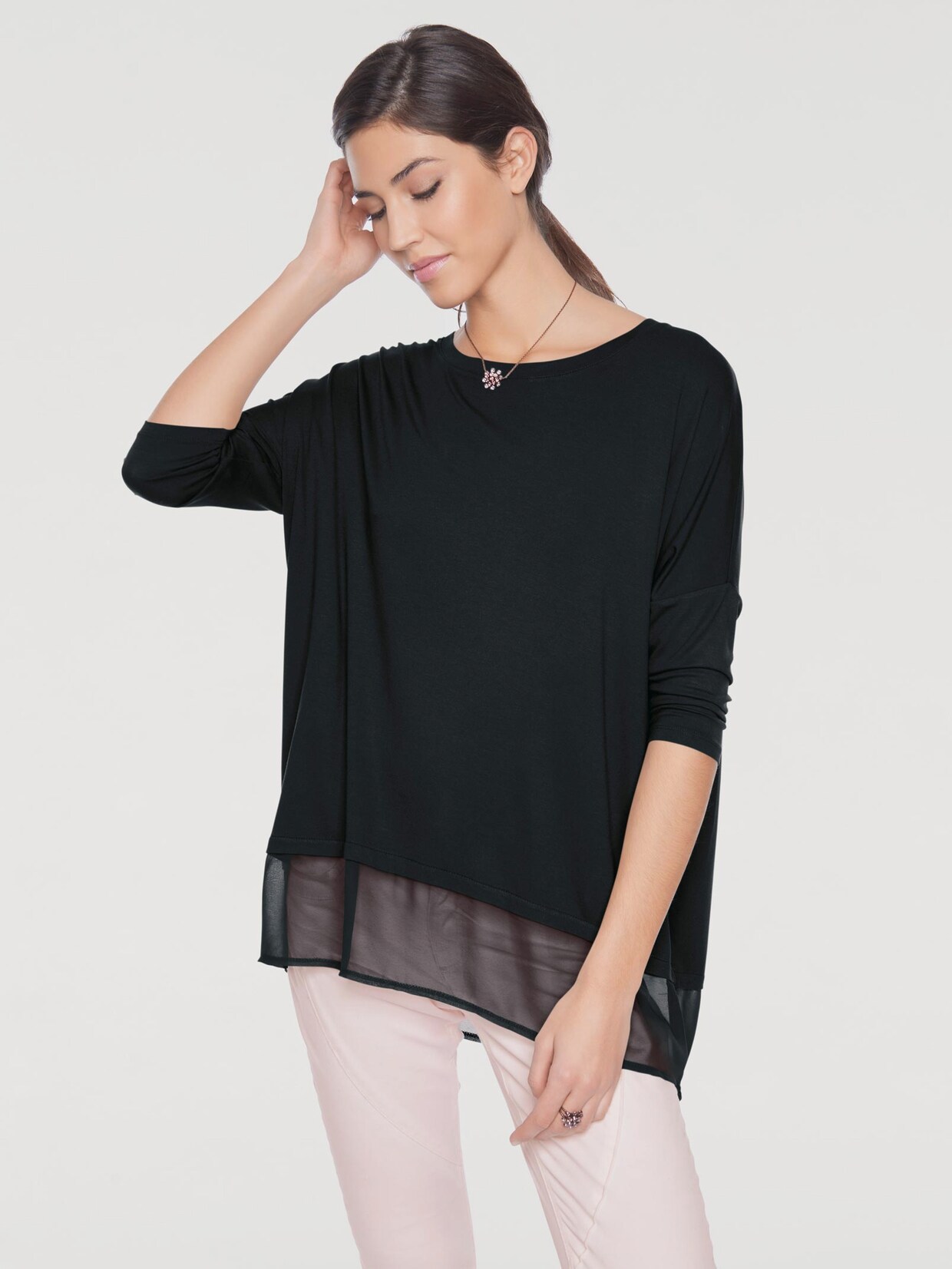 Linea Tesini T-shirt ample - noir