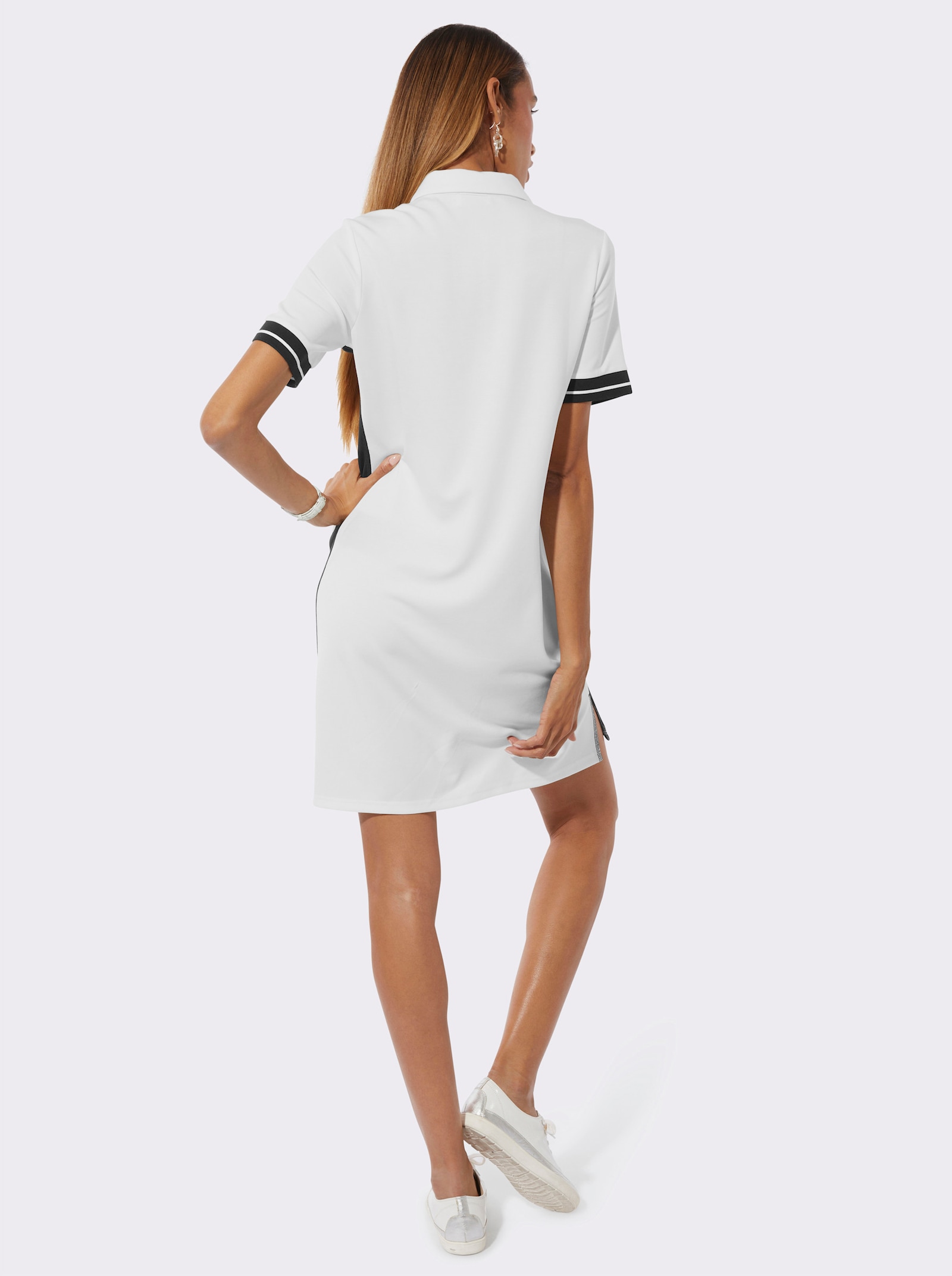 Polokleid mit Modal (TENCEL) - weiß