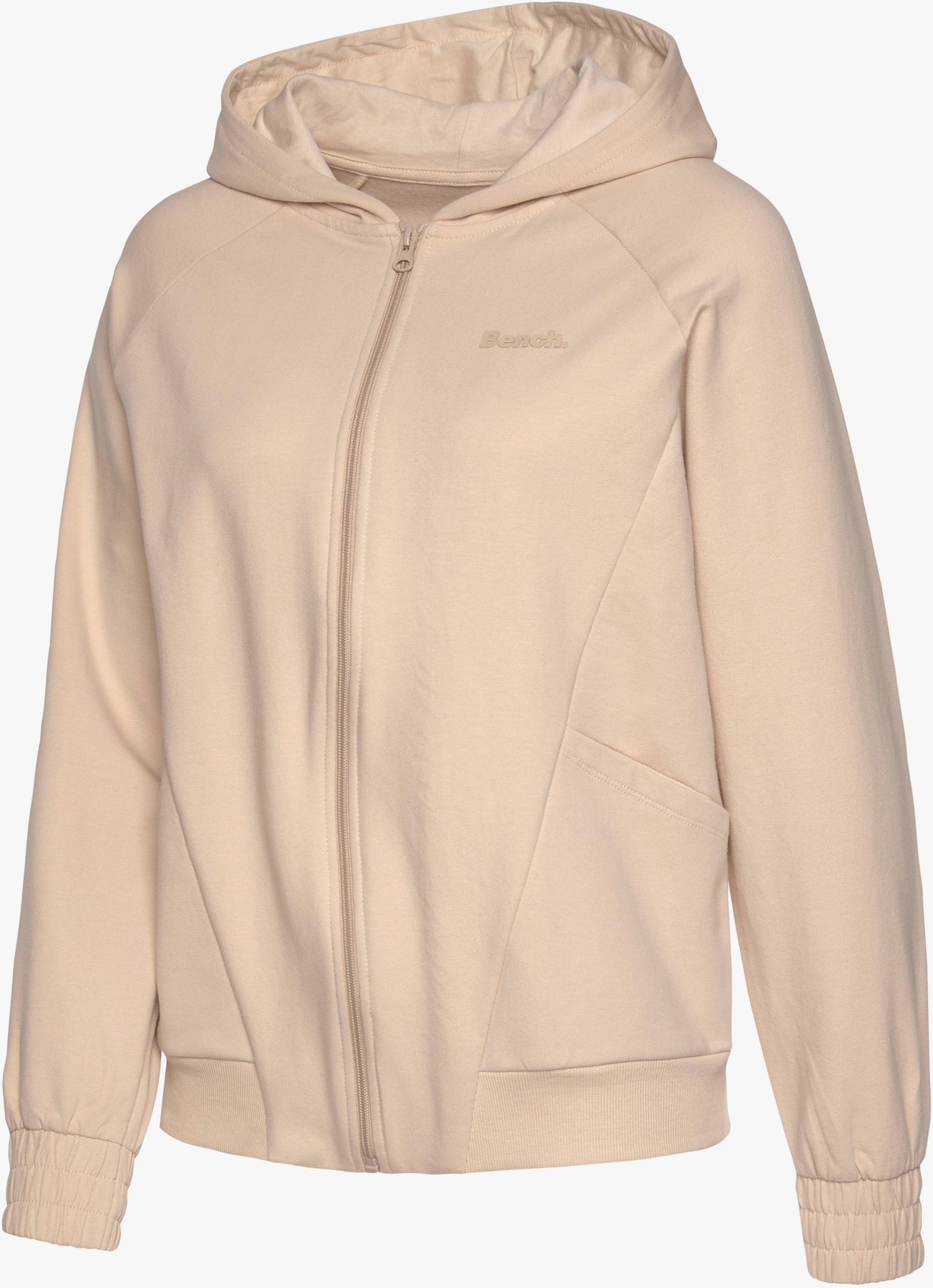 Bench. Loungewear Kapuzensweatjacke - beige