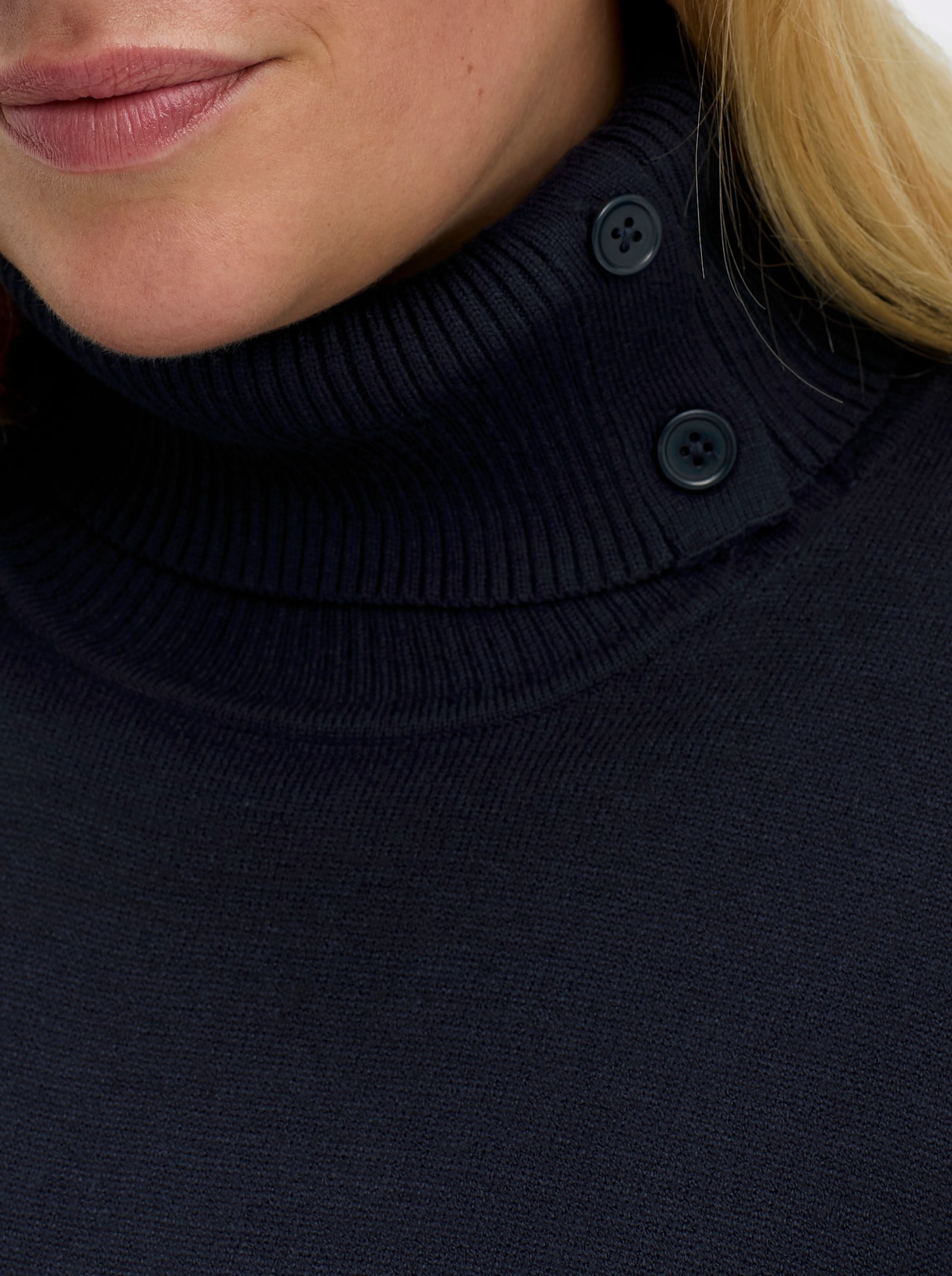 sheego Slip-over in lang model - diepblauw