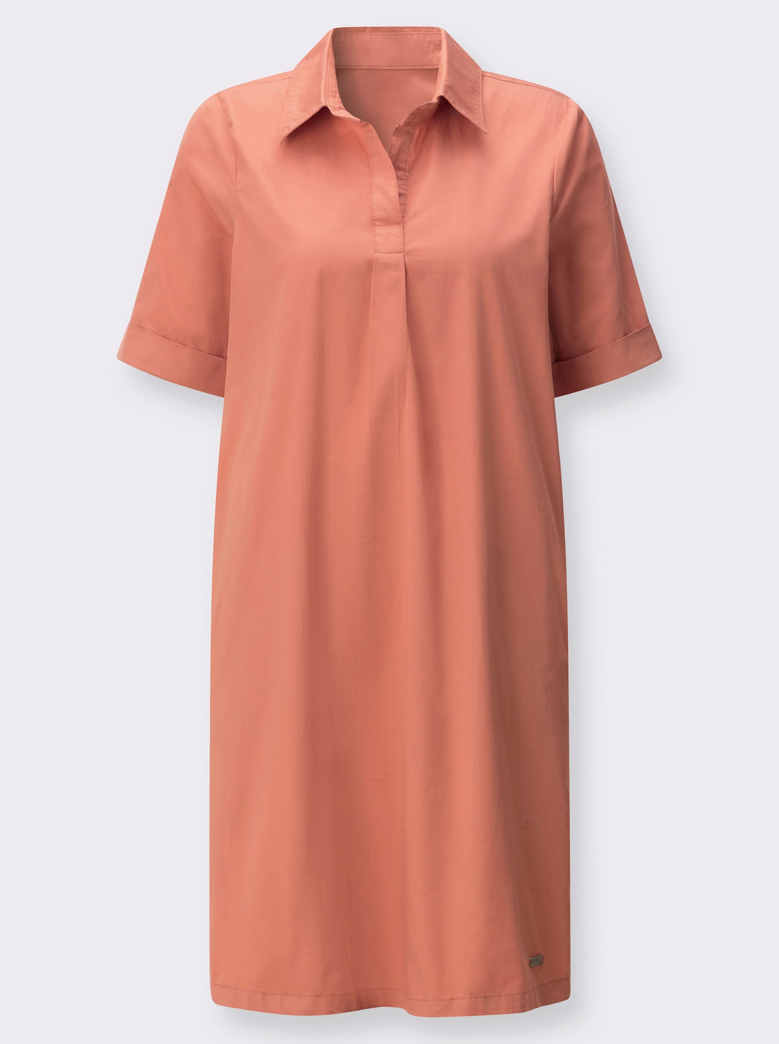 Jeanskleid in A-Form - papaya