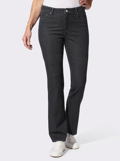 Thermojeans mit innenliegendem Dehnbund - black-denim