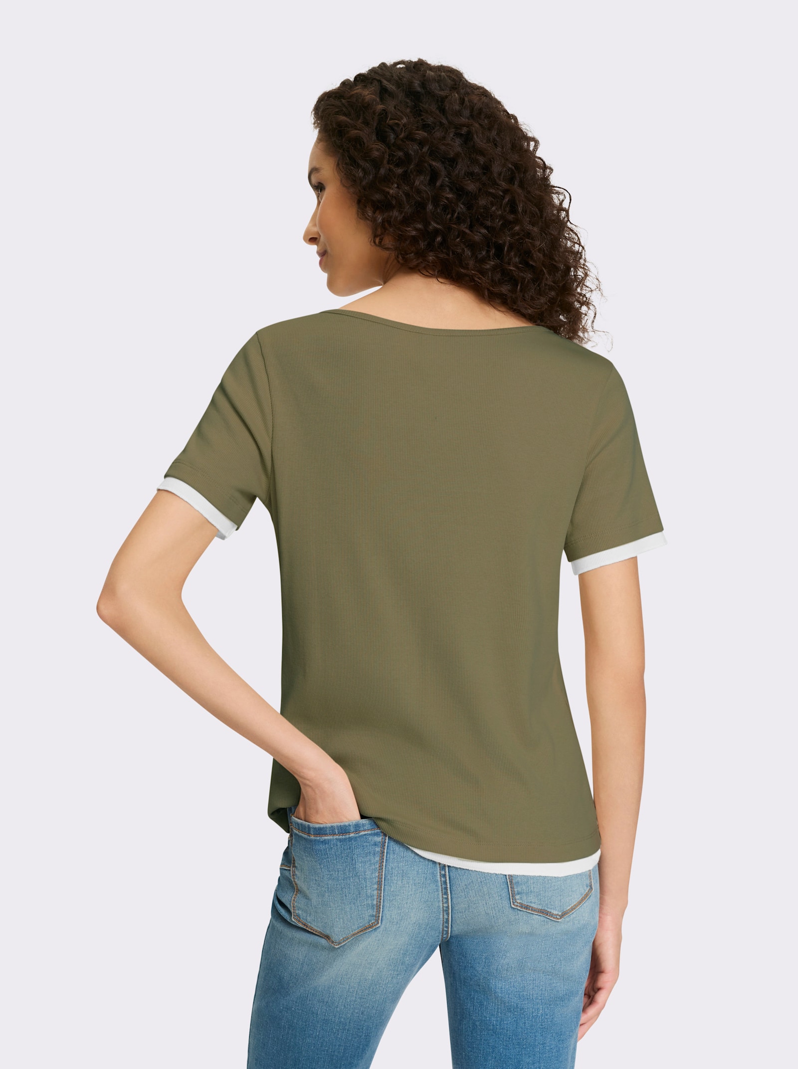 heine Shirt im 2-in-1-Look - khaki