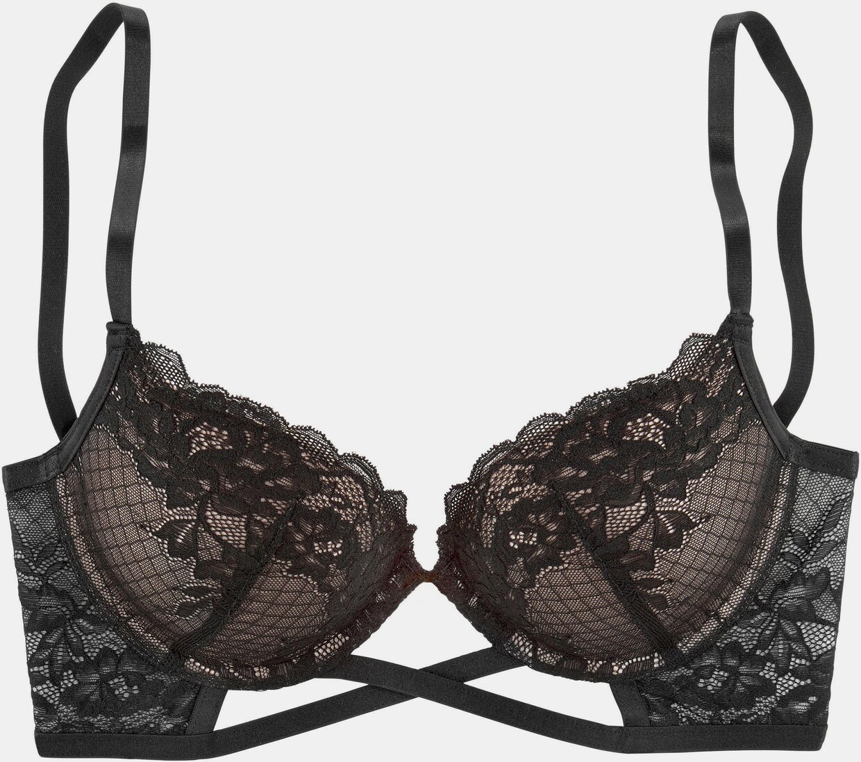 JETTE Push-up-BH - schwarz-toffee