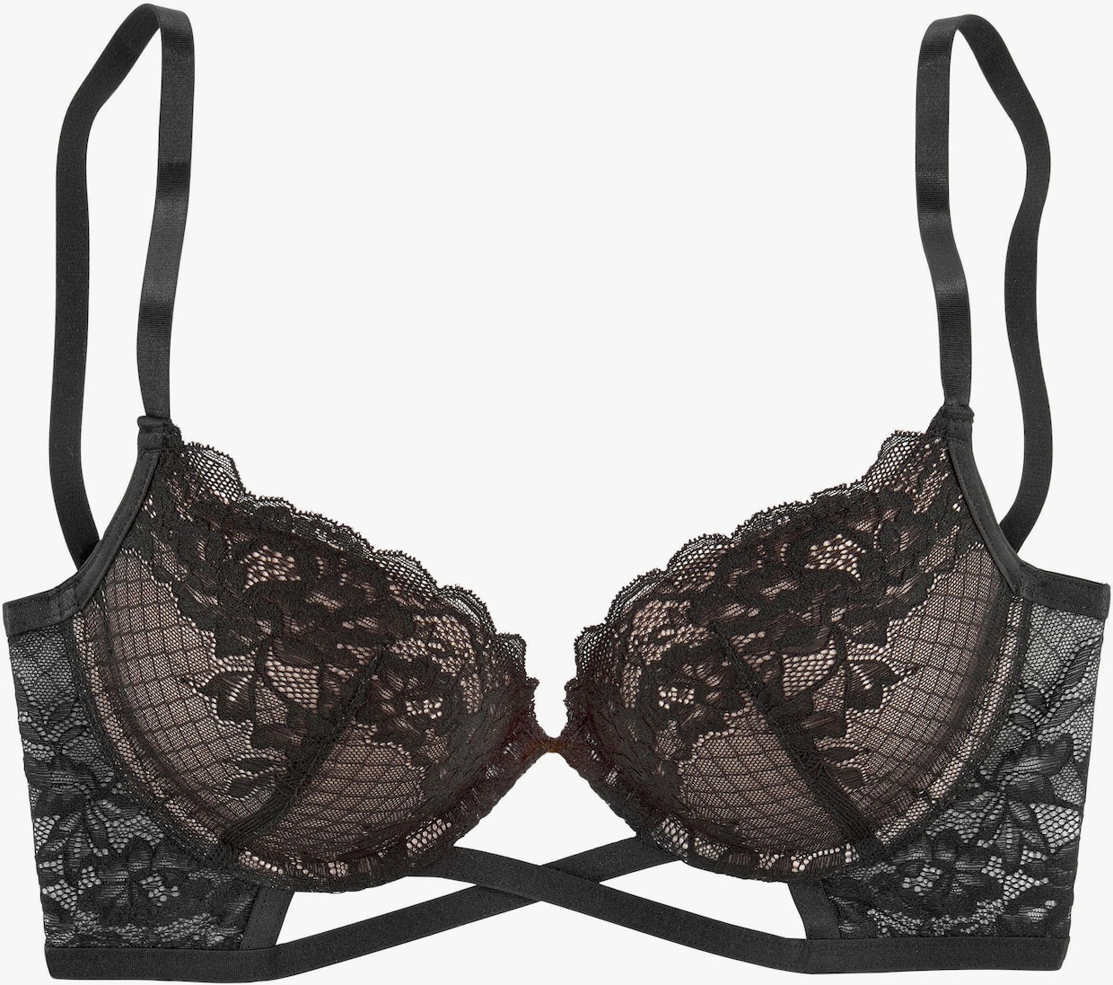 JETTE Soutien-gorge push-up - noir-toffee