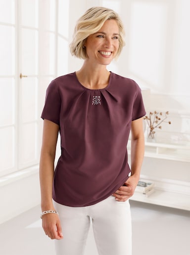 Comfortabele blouse - bordeaux