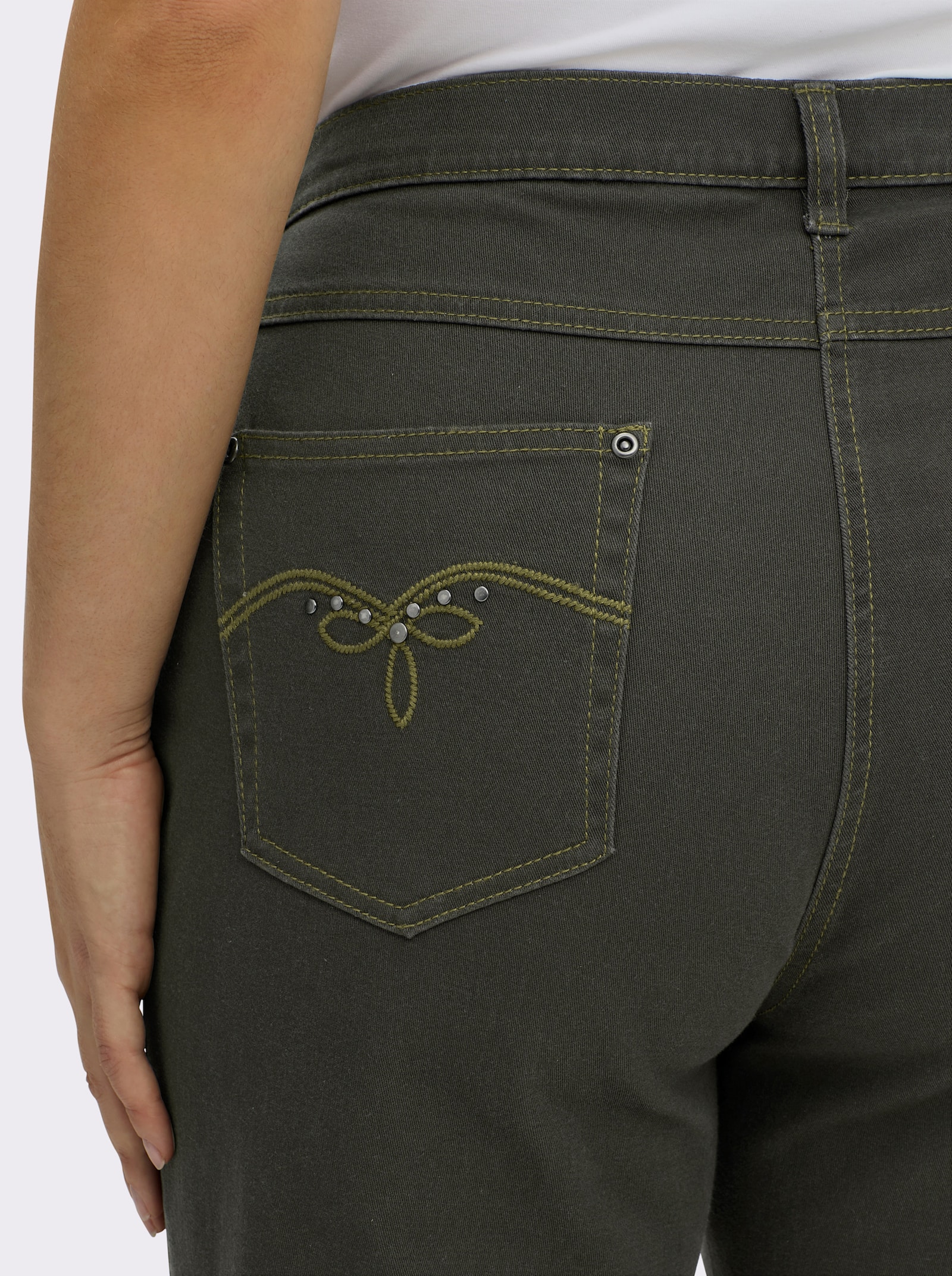 5-Pocket-Jeans mit Stretch-Anteil - khaki