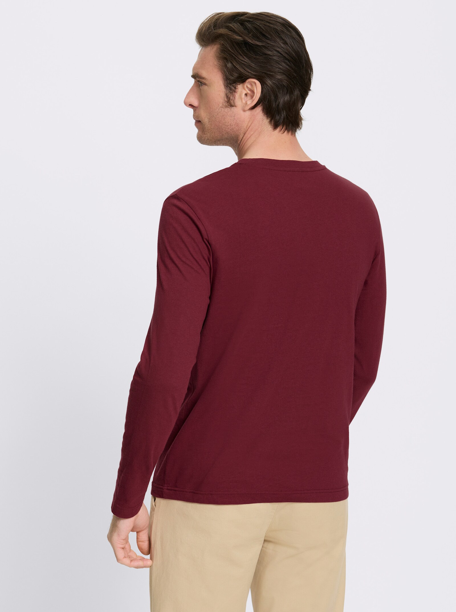 Catamaran Langarmshirt - rauchblau + bordeaux