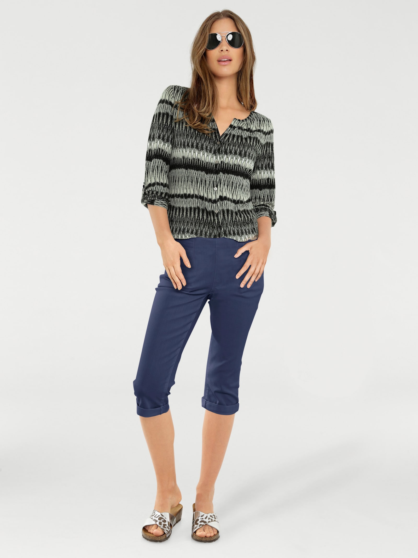 heine Corsaire avec pinces au genou - marine