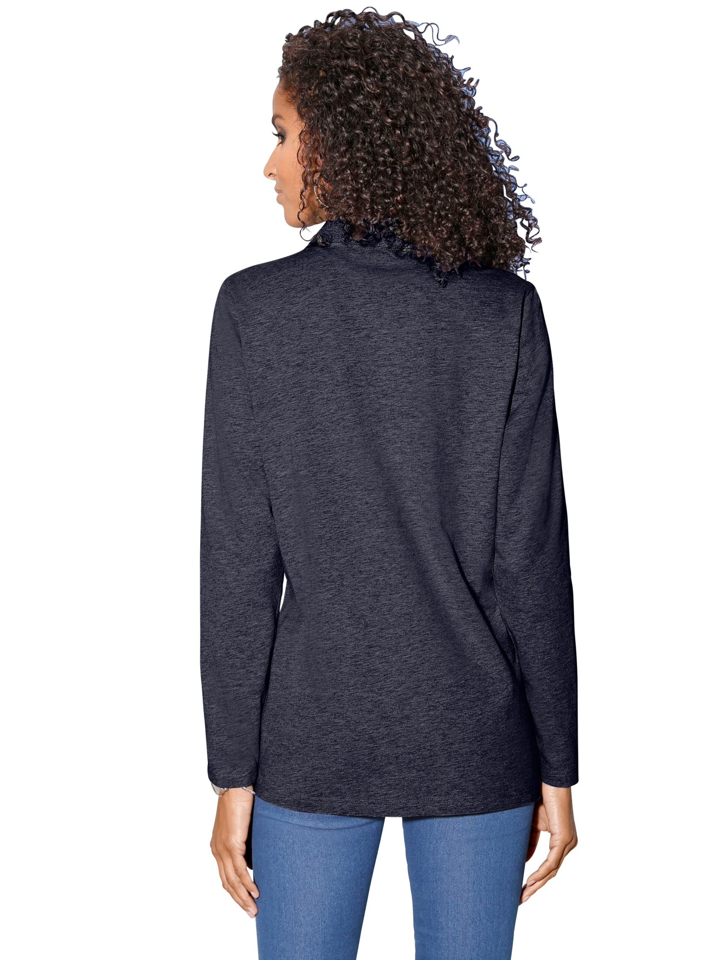 Jersey-Bluse - marine