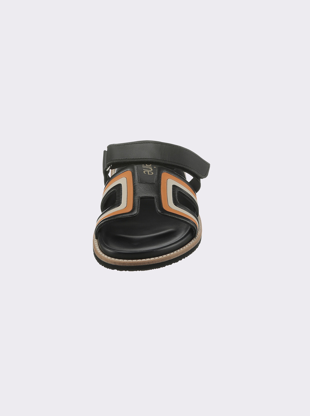 heine Mules - noir-orange