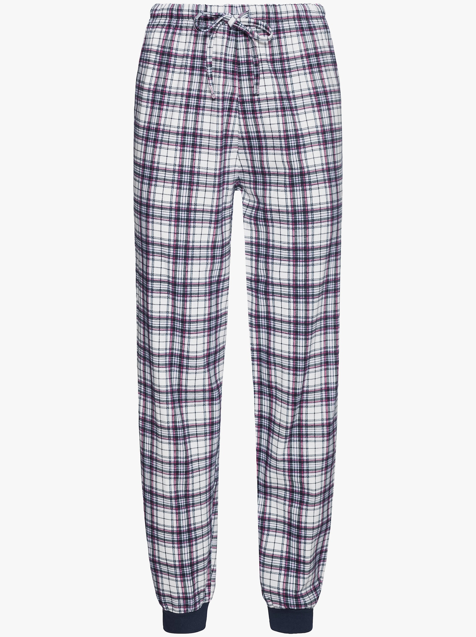 wäschepur Pyjama met lange knoopsluiting - marine geruit