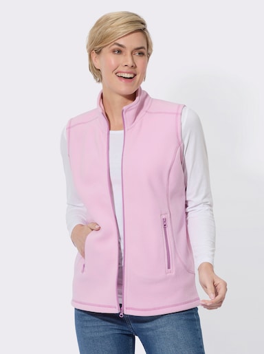 Fleeceweste mit Antipilling-Ausrüstung - rosé