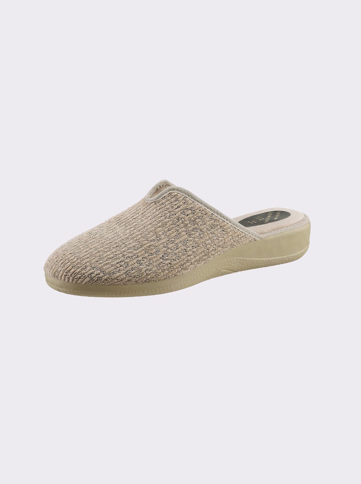 Pantoffel - beige-gemustert