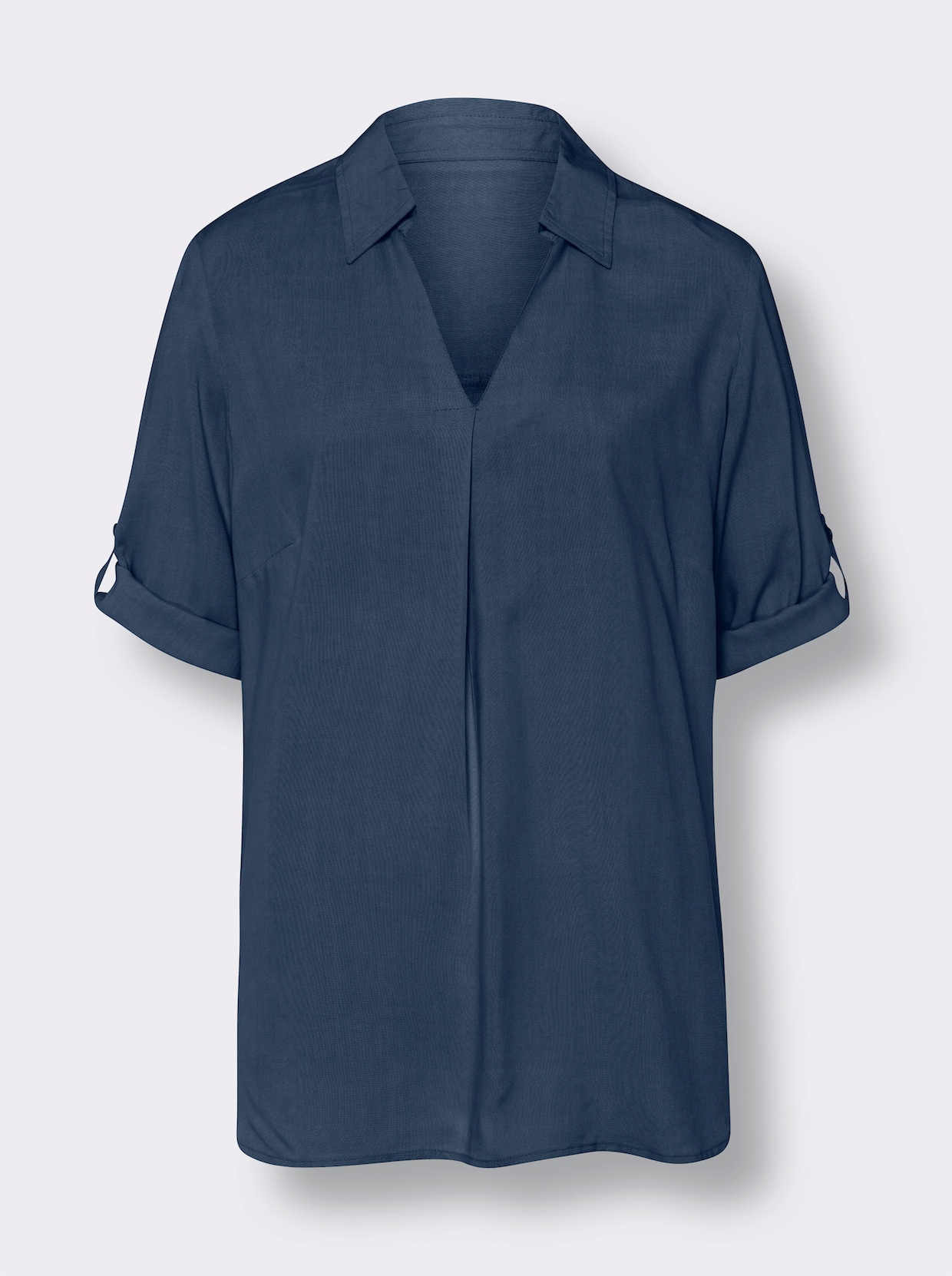 Comfortabele blouse - donkerblauw