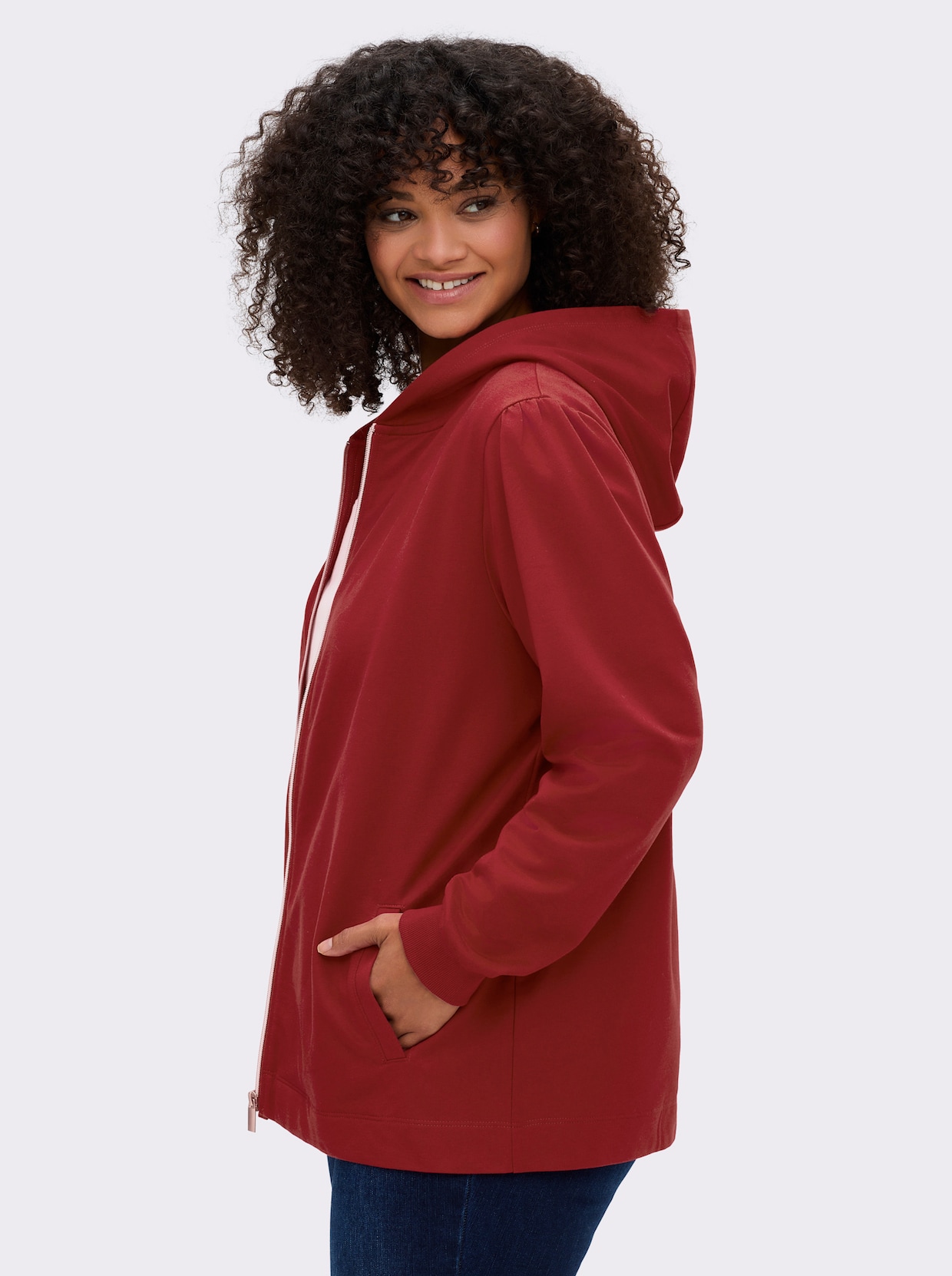 sheego Sweatjacke - kirsche