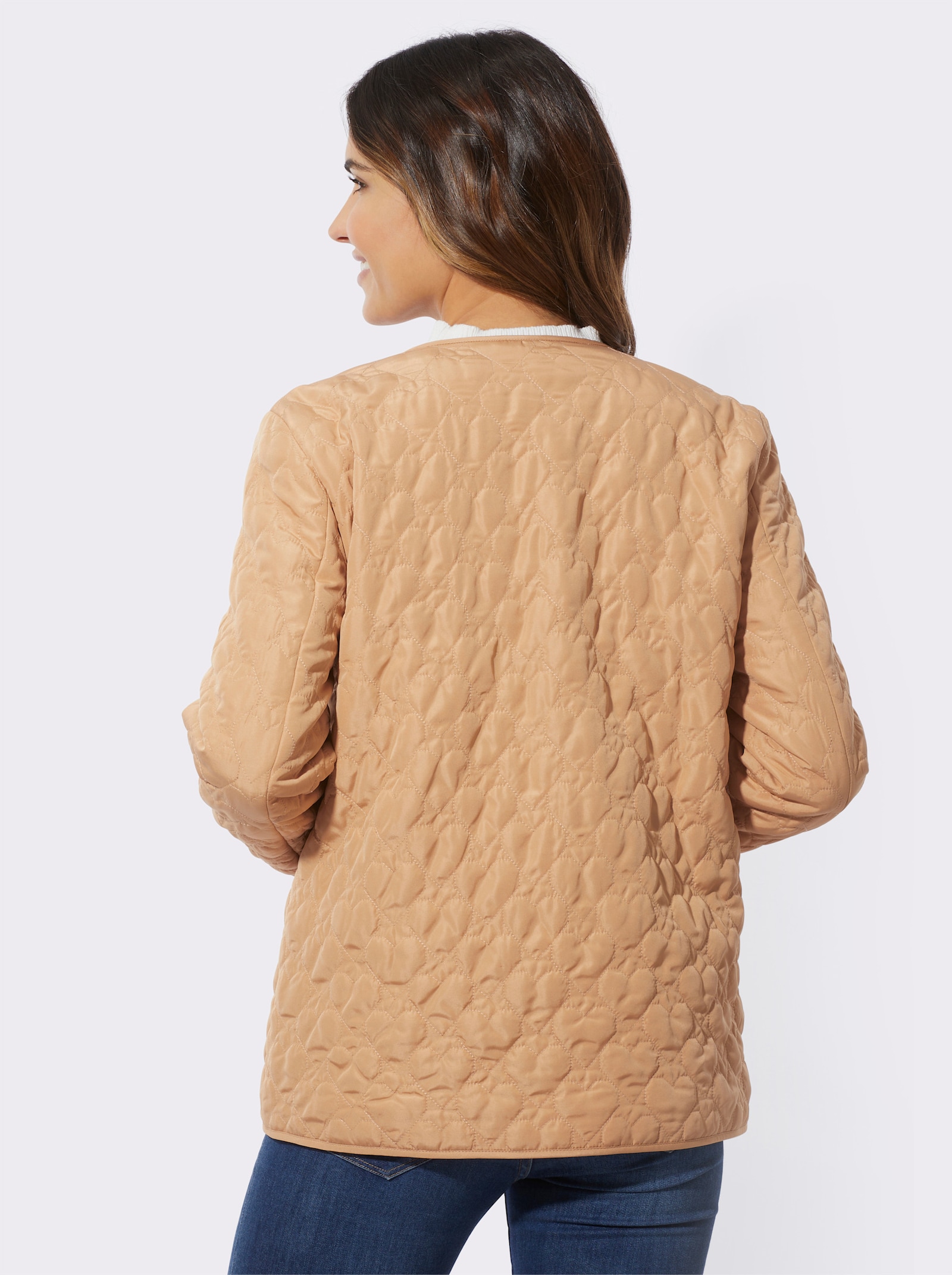 Bunda s prešívaním v tvare srdca - Ťavia