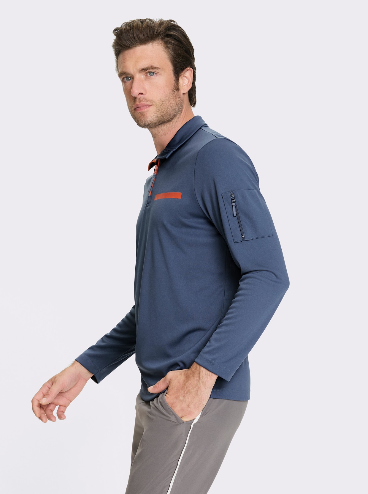 Catamaran Sports Sweatshirt in Interlock-Qualität - rauchblau