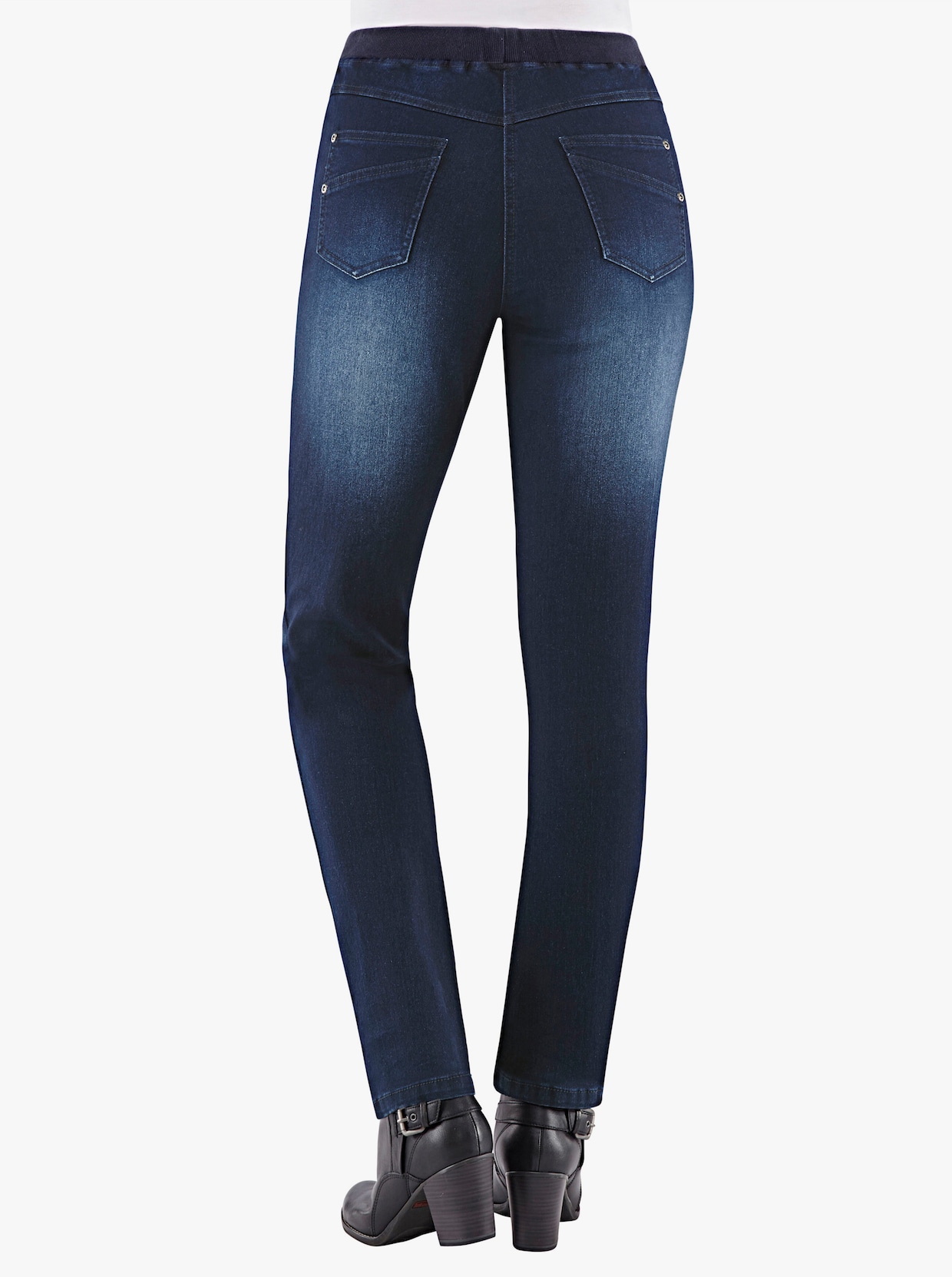 Jeans med resår - dark blue