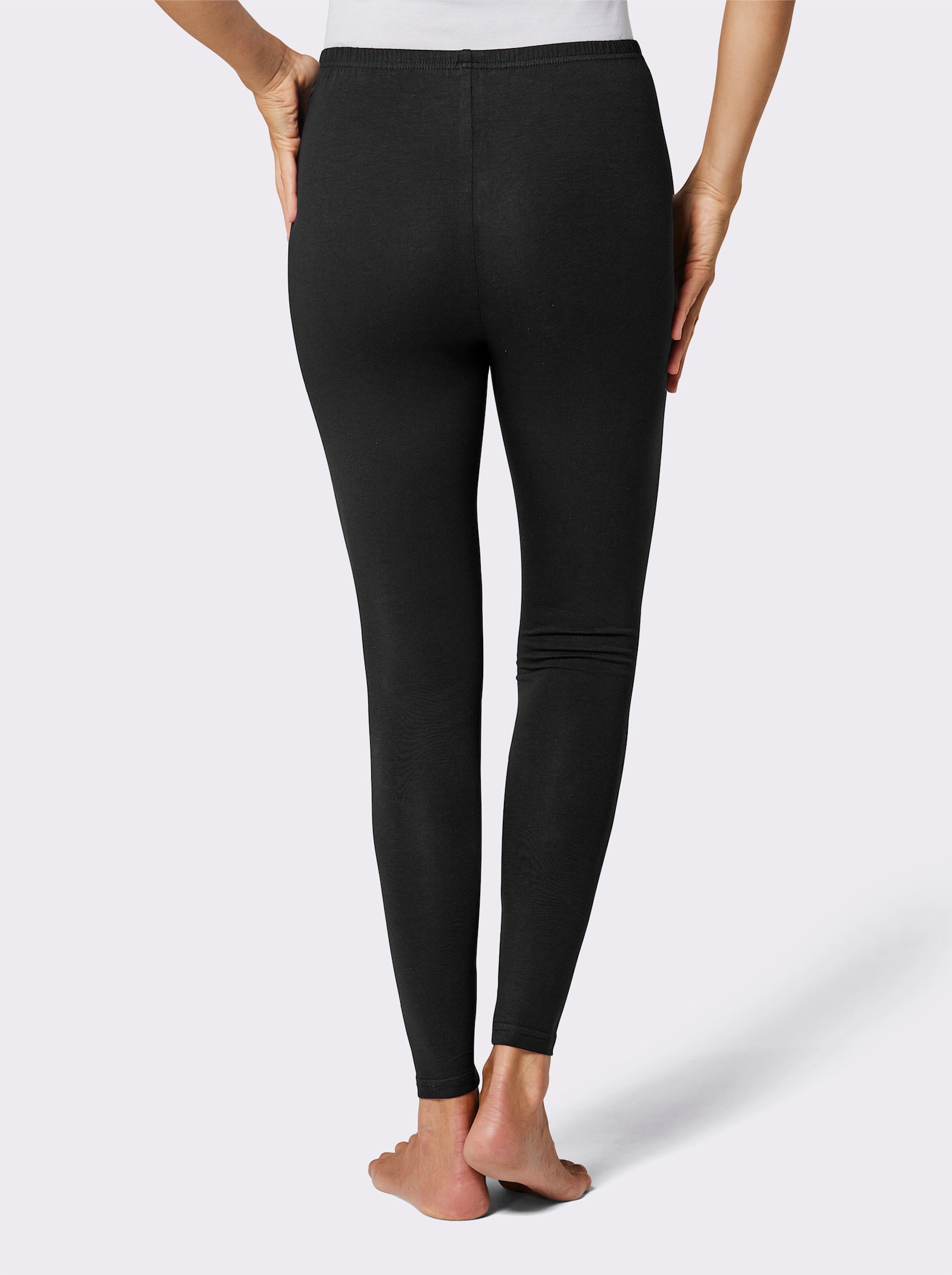 Leggings mit Dehnbund - schwarz