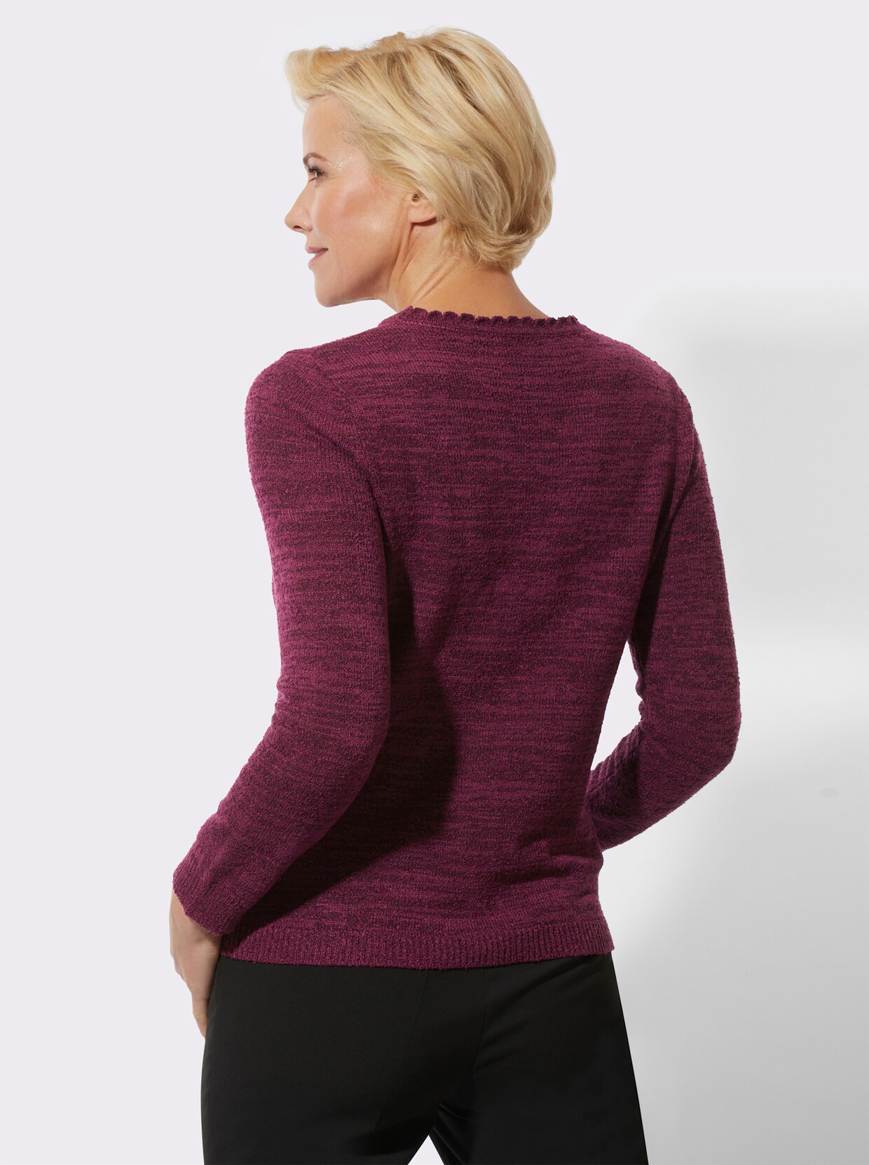 Pullover met lange mouwen - heide/zwart gemêleerd