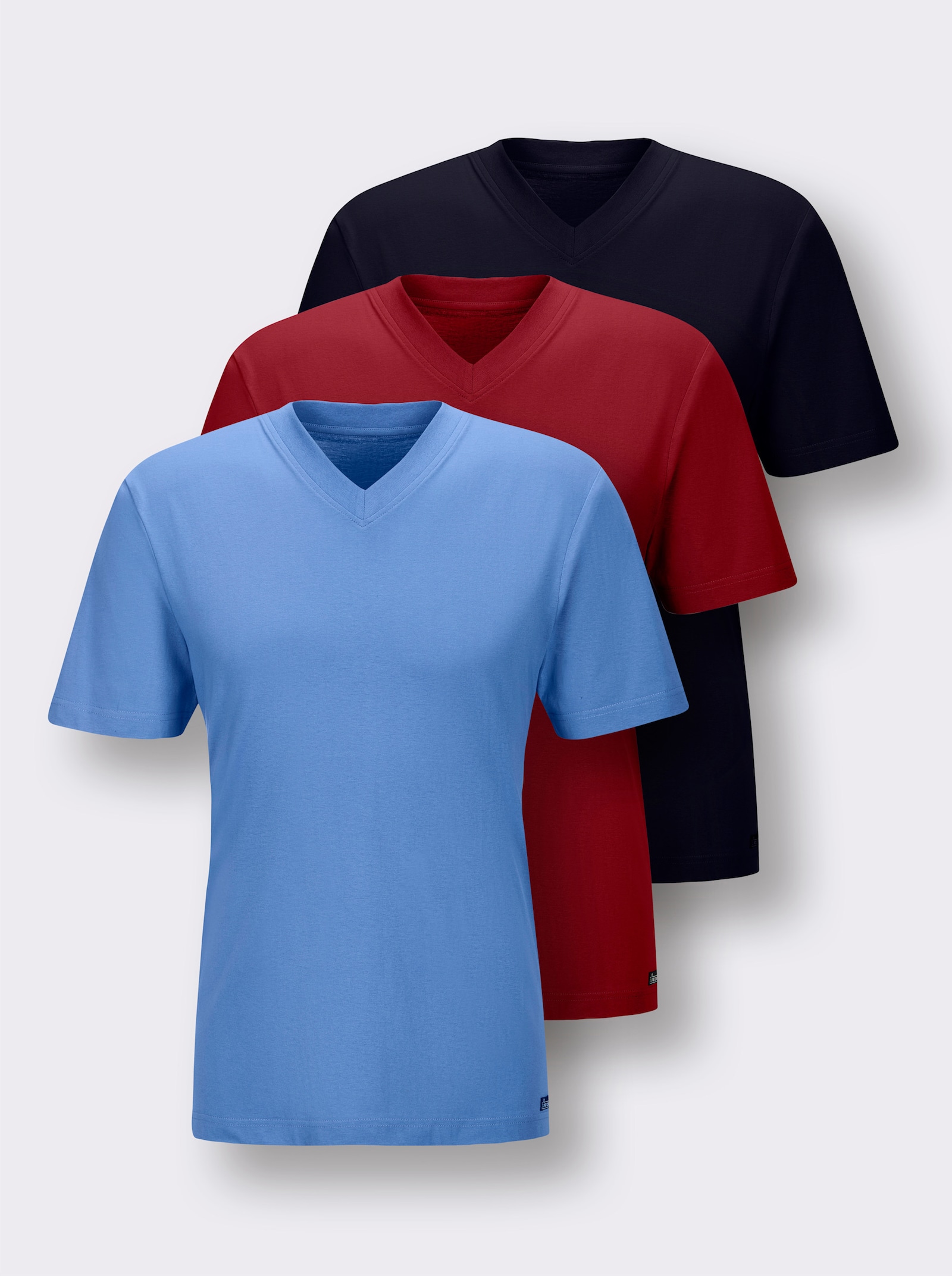 KINGsCLUB Shirt - marine + mittelblau + bordeaux
