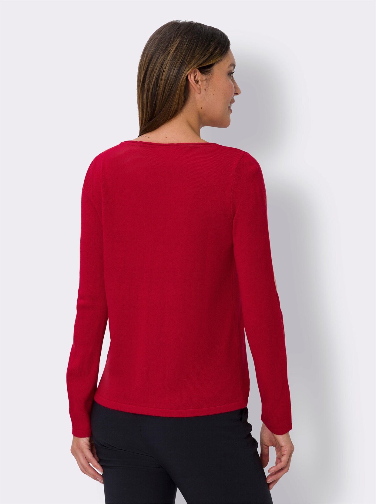 Langarm-Pullover - rot