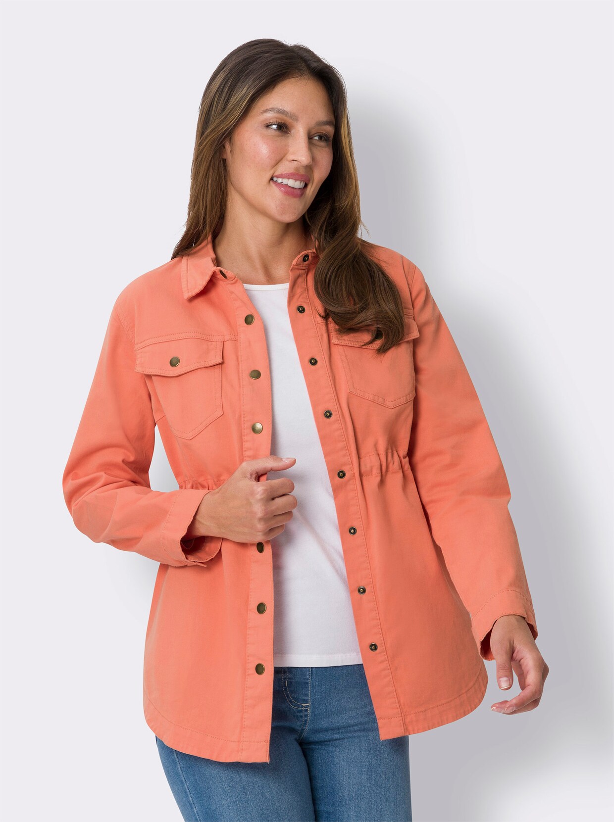 Jeans-Jacke - papaya